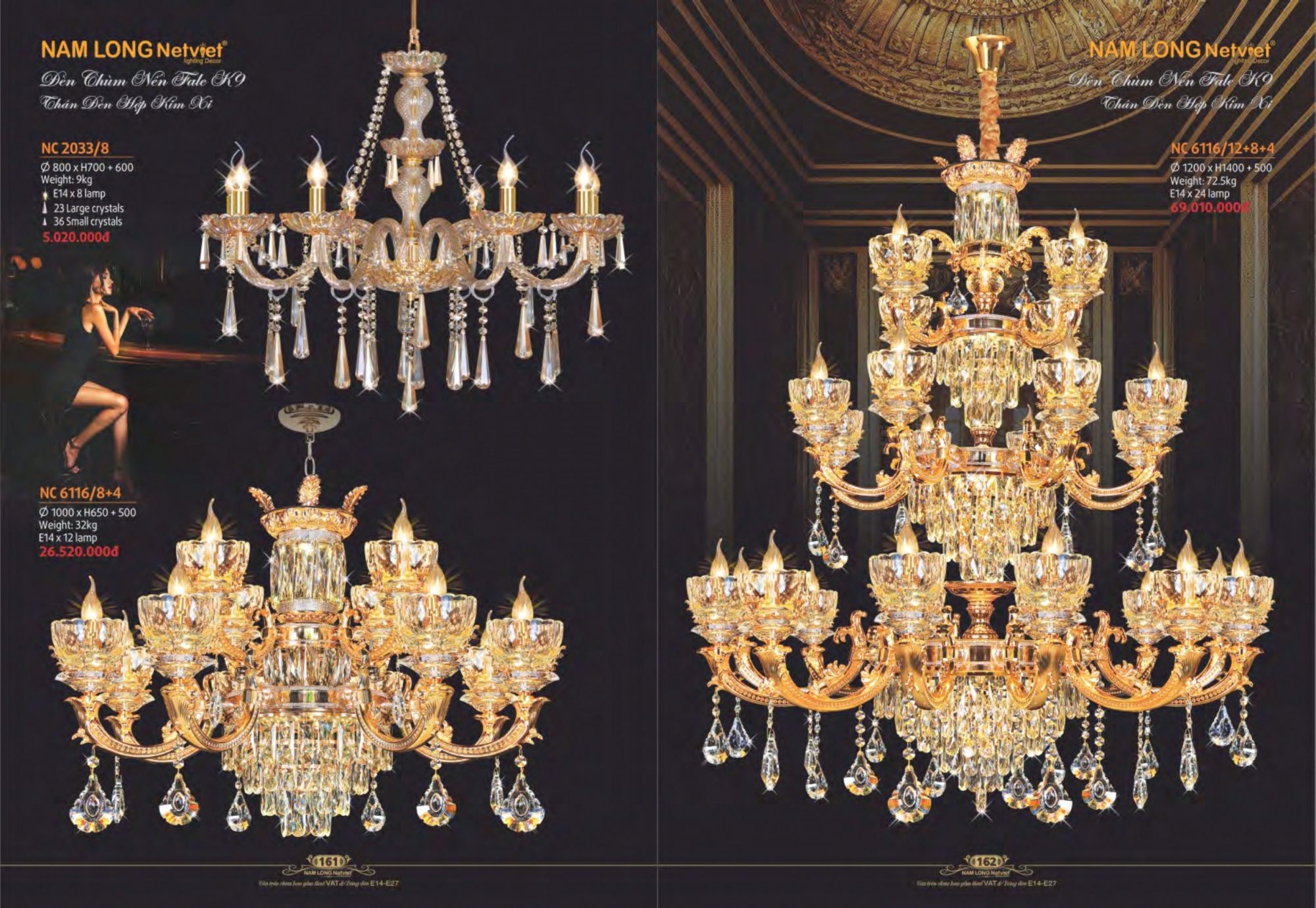 Bảng giá đèn trang trí Nam Long